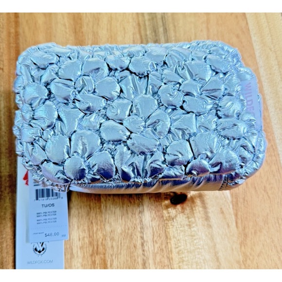 Wildfox Handbags - Wildfox Argent Silver Quilted Floral Puffy Fanny Pack‎ Belt Bag Sling  NWT